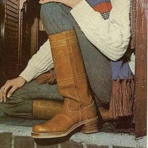 Frye Campus Stitching Burnt Red Distressed Leather